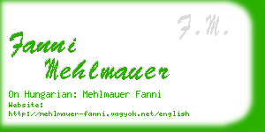fanni mehlmauer business card